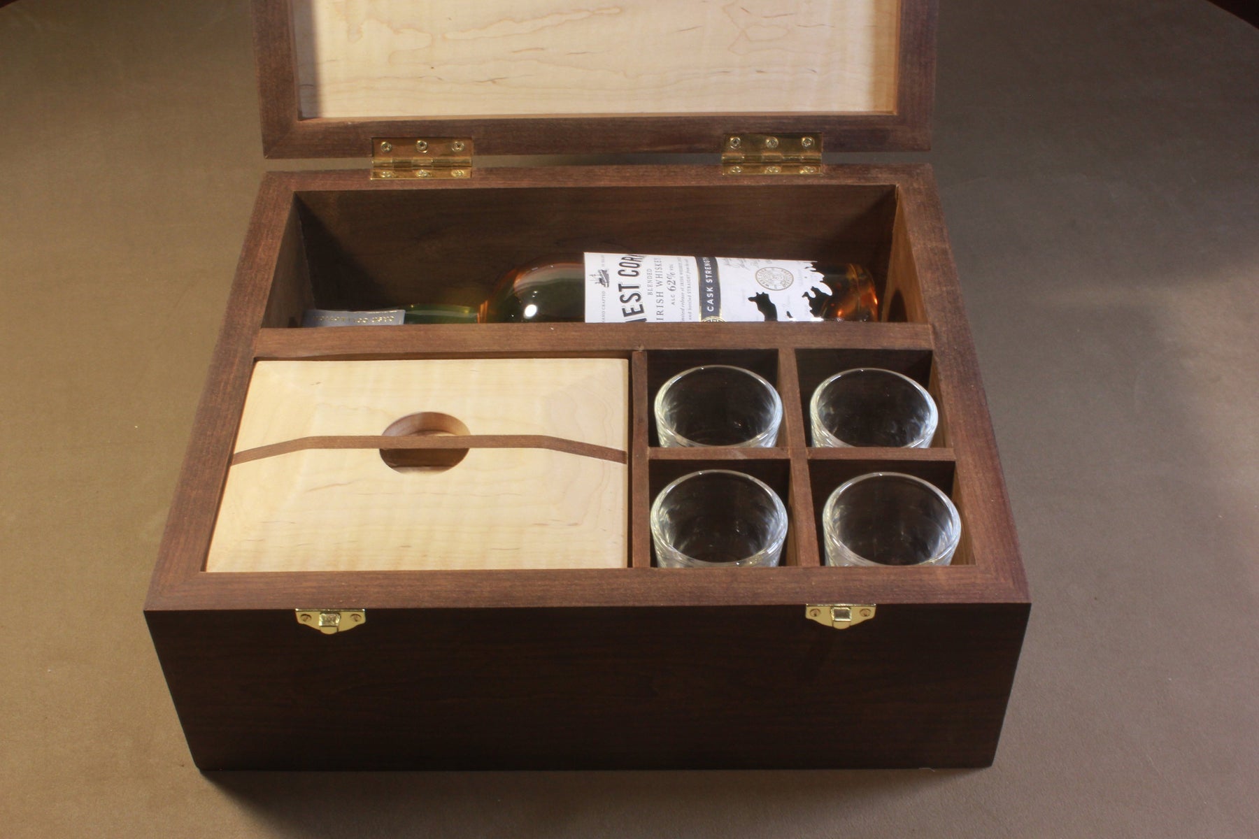 Whiskey Box with Spanish Cedar Lined Cigar Compartment – Woods and